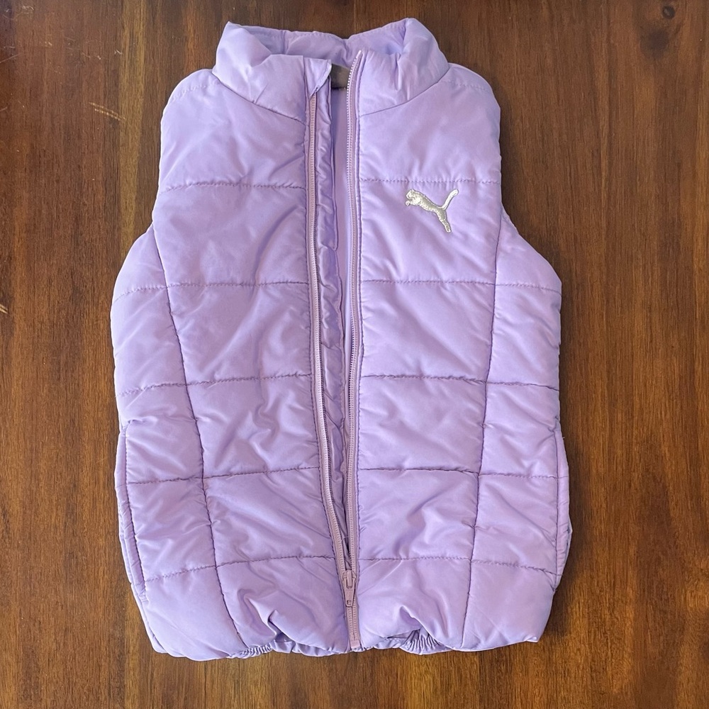 Puma Youth XS EUC Lilac Puffer Vest